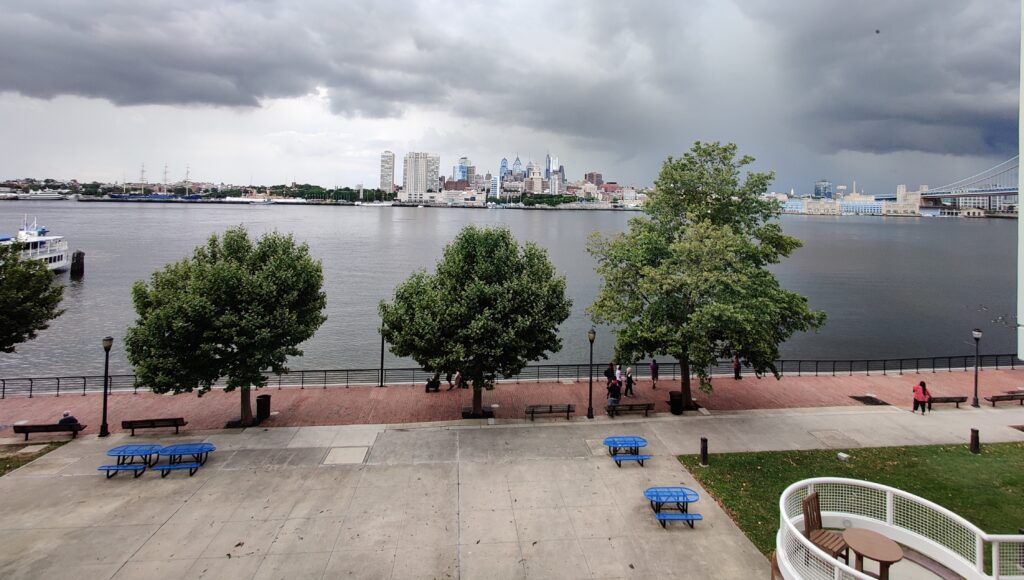 View of Philadelphia from Adventure Aquarium