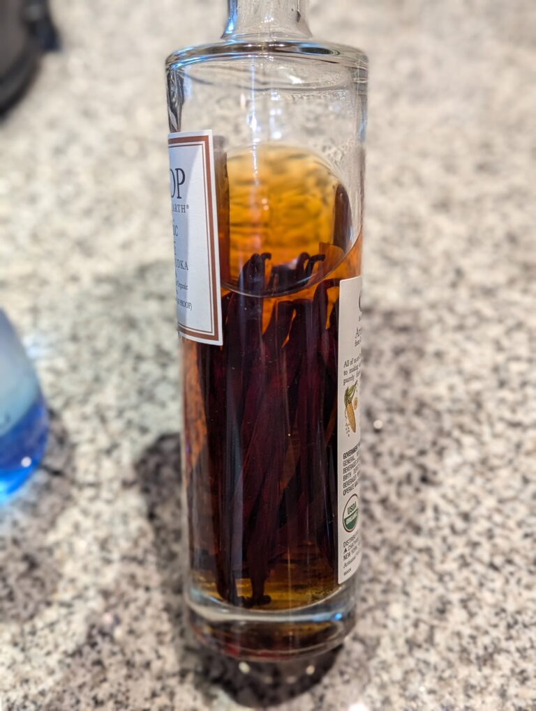 mature vanilla extract, now aged 10 months